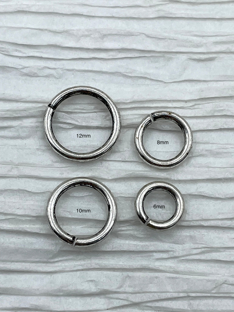 Jump Rings 12mm Large Silver Plated Open Jump Rings Brass 