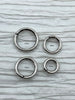 Image of Jump Rings Burnished Silver, 4mm, 6mm, 8mm, 10mm, or 12mm, PK of 10, Brass Jump Rings, OPEN Ring, Heavy 15 GA (1.8mm) Jump Rings, Fast Ship