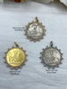 Image of Belgium Hainaut Horse Coin Pendant,Silver Coin, Double Horse Coin, French coin, Cubic Zirconia and Pearl Accents, 2 Styles. Fast Ship