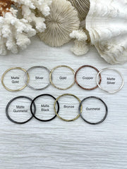 Large Hoop Ring Circle Pendant or Earrings, Artisan Ring, Closed Ring Connector Round Hoop Circle, 43mm x 1.5mm Thick 5 colors  Fast Ship