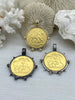 Image of French Horse Coin Pendant, Two Horses on Coin, Coin Bezel, French coin, Art Deco Coin, Gold Coin, 3 Styles. Fast Ship