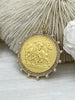Image of Belgium Hainaut Horse Coin Pendant,Silver Coin, Double Horse Coin, French coin, Cubic Zirconia and Pearl Accents, 2 Styles. Fast Ship