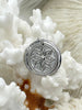 Image of High Quality Brass Wax Seal Flower Charm, Flower Pendant, , Gold Plated or Rhodium Plated, 20mm, Fast Ship