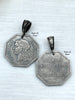 Image of Reproduction French Coin DE ST GOBAIN Pendant w/Large Bail or Jeton de notaires de Versailles 34mm Coin, 13mm Bail, Art Deco Coin, Fast Ship