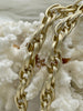 Image of Textured Chunky Triple Link Chain, Multilink Chain Oval, Statement Chain sold by the foot 13mm x 9.4mm. 3 finishes available. Fast Ship