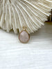 Image of Gold Over Brass Soldered Natural Pink or Purple Quartz Drop Pendant with, 5 Styles Semi-Precious Gemstones Sold by the Piece. Fast Ship