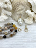 Image of Baroque Glass Pearl Replica Pendant, Glass Pearl Replica, Baroque Shape Pearl Pendant, Large Baroque Hand Wire wrapped, 5 colors, Fast Ship