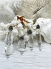 Image of Clear Crystal Pendants and charms with Clear and Gunmetal Cubic Zirconia. 4 Styles of Charms and Pendants, Clear Crystal. Fast Shipping