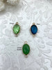 Image of Small Colorful Oval Crystal Charms/Connectors. Oval Connectors, 3 colors available, 14.2mm x 10.8mm x 5.4mm. Fast Shipping