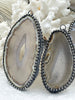 Image of Agate Teardrop/Oval Pendants with Textured Burnished Silver Soldered Bezel. Variety of sizes and stones, all unique. Fast Ship