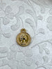 Image of High Quality Brass Charm, Gold Coin Disc Pendant, Small Queen Charm, Embossment Brass Pendant, 12mm round, Fast Ship