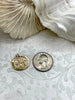 Image of High Quality Brass Wax Seal Flower Charm, Flower Pendant, , Gold Plated or Rhodium Plated, 20mm, Fast Ship