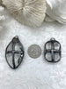 Image of Soldered Crystal Pendants and charms. Cross Soldered Charm, 4 Styles of Pendants, 2 colors of soldering, Clear Crystal. Fast Shipping