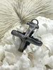 Image of Soldered Crystal Pendants and charms. Cross Soldered Charm, 4 Styles of Pendants, 2 colors of soldering, Clear Crystal. Fast Shipping