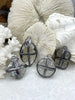 Image of Soldered Crystal Pendants and charms. Cross Soldered Charm, 4 Styles of Pendants, 2 colors of soldering, Clear Crystal. Fast Shipping