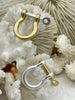 Image of Zinc Alloy 2 Tone U Lock Clasp W/ Screw, U Shape Shackle,2 Tone Marine Shackle, Horseshoe Clasp, Anchor Carabiner, Anchor Shackle. Fast Ship