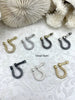 Image of Pave U shape Clasp, U Lock Marine Shackle BRASS, Horseshoe Clasp, U Link Chain, Anchor Carabiner, Anchor Shackle, 3 finishes. Fast Ship