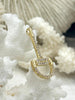 Image of CZ Micro Pave BRASS Snaffle Bit Charm Pendants, Horse Bit Charm, Equestrian Jewelry, Snaffle Bit Pendant with CZ, 3 Styles, Fast Ship