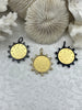 Image of L'abielle Bee Coin Pendant, French Bee Coin with Bezel, Bee Pendant, Gold Coin, 3 bezel colors, Fleur De Lis Coin, Fast Ship