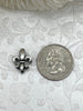 Image of Brass Fleur De Lis Bale, Snap Bale, 8 finishes, Fleur De Lis Necklace Building Extender, 17mm x 13mm, Charm Holder, Fast Ship