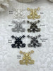 Image of Keys De Fleur Pendants, 31mm x 33mm, High Quality, Plated Zinc Alloy Fleur De Lis Key Charms, 7 Finishes, Fast Ship.