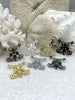 Image of Keys De Fleur Pendants, 31mm x 33mm, High Quality, Plated Zinc Alloy Fleur De Lis Key Charms, 7 Finishes, Fast Ship.