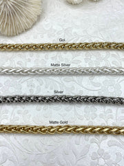 Wheat Chain, Rope Chain 8mm , Braided Wheat Chain, Chunky Rope Chain, Fancy Chunky chain, Chunky Rope Chain sold by the foot. 8mm. Fast ship