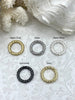 Image of Zinc Alloy Spring Clasp, 24mm Clasp, Textured Round Easy Open Spring Gate Clasp, Necklace Building, Circle Ring, Charm Holder, Fast Ship
