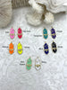 Image of Colorful Enamel and Gold Pendants with CZ, Gold Bee and Moon Charm, 10 Colors, Enamel and Gold Plated Brass Pendants, Fast Ship.