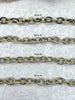Image of Mixed Link Mixed Metal Textured Cable Chain, Sold by the foot. 13mm x 10mm, 2mm Thick, Electroplated Base Metal, 4 styles, Fast ship
