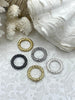 Image of Zinc Alloy Spring Clasp, 24mm Clasp, Textured Round Easy Open Spring Gate Clasp, Necklace Building, Circle Ring, Charm Holder, Fast Ship