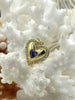 Image of Brass Heart Charms with Colorful CZ, 5 styles, Gold Plated Brass, Brass, Clear CZ and Colorful CZ Heart Pendants, 16mm. Fast Ship