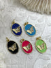 Image of Colorful Enamel and Gold Butterfly Pendants with CZ, Gold Butterfly Charm, 9 Colors, Enamel and Gold Plated Brass Pendants, Fast Ship.