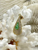 Image of Colorful Enamel and Gold Teardrop Pendants with CZ, Gold Teardrop Charm, 4 Colors, Enamel and Gold Plated Brass Pendants, Fast Ship.
