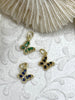 Image of Dainty Gold Butterfly Charms with Colorful CZ, 7 Colors, Made of Gold Plated Brass Brass and Cubic Zirconia Butterfly Pendants. Fast Ship