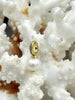 Image of Pearl Enhancer Charm, Pearl Charm with Cubic Zirconia, Gold or Silver Plated Brass and Cubic Zirconia, Gold or Silver Drop Charms, Fast Ship