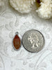 Image of Natural Stone Marquise Shaped Stone Charm with Wrapped Silver Bezel, Brass Bezel, 6 Stone Styles to choose from, Stone Pendant, Fast Ship