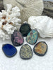 Image of Soldered Natural Stone Pendants, Oval Stone Pendants with Gunmetal Soldering, Comes in 6 Different Natural Stone Varieties, Fast Ship.