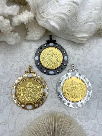 Societe Canine Maine Gold Dog Coin Pendant, French Dog Show Medal, Reproduction Coin Pendant, Dog Coin, Dog Medal, BBA Original Fast Ship