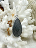 Image of Natural Stone Teardrop Pendant with Wrapped Silver Bezel, Silver plated Brass Bezel, 4 Stone Colors to choose from, Stone Pendant, Fast Ship