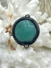 Image of Soldered Natural Stone Pendants/Connectors, Round Stone Pendants with Gunmetal Soldering, Comes in 6 Natural Stone Styles, Fast Ship.