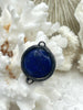 Image of Soldered Natural Stone Pendants/Connectors, Round Stone Pendants with Gunmetal Soldering, Comes in 6 Natural Stone Styles, Fast Ship.