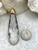 Image of Clear Crystal Teardrop, Gold or Matte Black Soldered Pendants. Teardrop Soldered Charm, Drop Soldered Pendants, 2 Styles. Fast Shipping