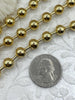 Image of Brass 8mm Ball Chain, Bulky Chain, Chunky Chain, 5 Finishes, Plated over Brass. Chunky Gold Chain, HIGH QUALITY. Fast Ship