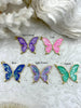 Image of Butterfly Shaped Colorful Enamel and Gold Pendants, Enamel and Gold Plated Brass,5 Colors Pink, Blue, Green, Dark and Light Purple,Fast Ship