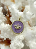 Image of Brass Gold and Purple Enamel Butterfly Charms, 14mm, Purple Enamel Butterfly Pendant Charms, Gold Plated Brass and Enamel. Fast Shipping