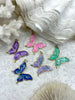 Image of Butterfly Shaped Colorful Enamel and Gold Pendants, Enamel and Gold Plated Brass,5 Colors Pink, Blue, Green, Dark and Light Purple,Fast Ship