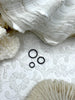 Image of Jump Rings Textured Gunmetal, 4mm, 6mm, or 8mm, Pack of 10, Brass Thin Gauge, OPEN Ring, Heavy 18 GA (1mm) Sturdy Jump Rings, Fast Ship