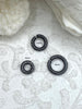 Image of Jump Rings Textured Gunmetal, 4mm, 6mm, or 8mm, Pack of 10, Brass Thick Gauge, OPEN Ring, Heavy 12 GA (2mm) Sturdy Jump Rings, Fast Ship