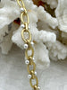 Image of Mixed Link Mixed Metal Cable Chain, Sold by the foot. Electroplated Brass, 10.5mmx7mm Large Link, 7.5mmx4.5mm Small Link, 2 Styles.Fast ship